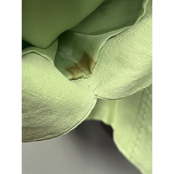 Coldwater Creek Jacket Womens Medium Silk/Linen Blend Open Front Lined Green - Picture 7 of 8